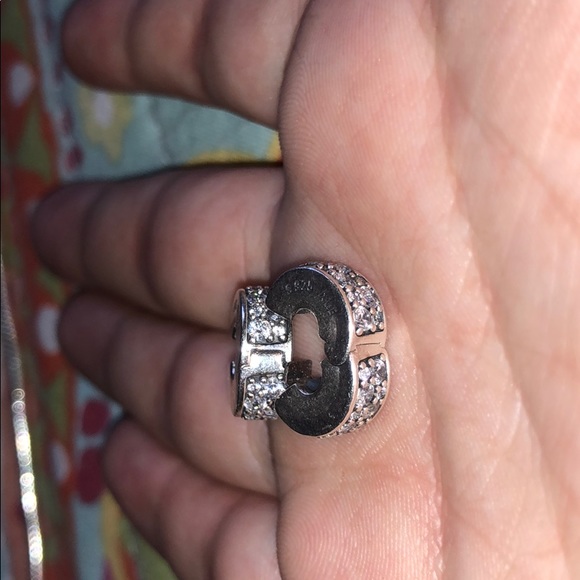 2 Pandora Sterling Silver Charm Clips - Picture 2 of 3